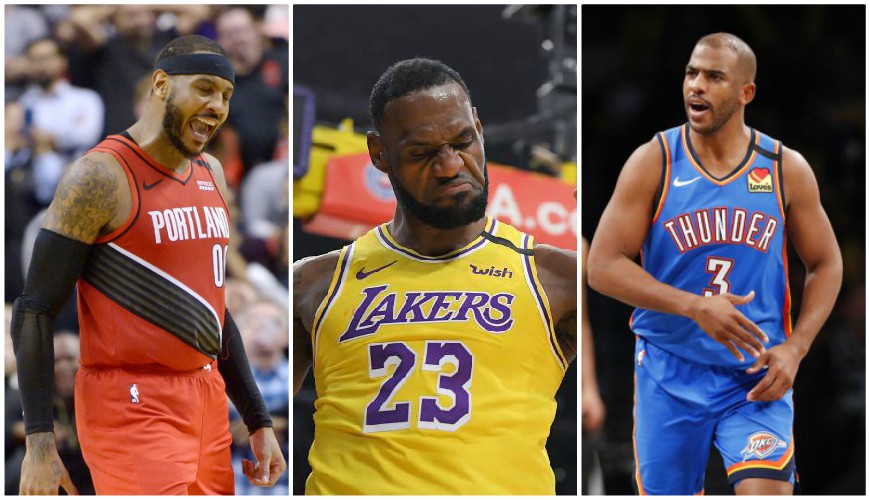 melo lebron lakers
